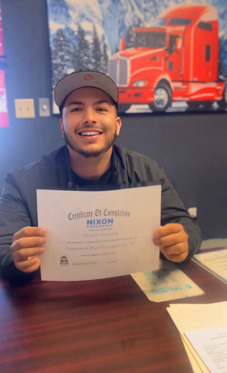 Graduate with CDL certificate