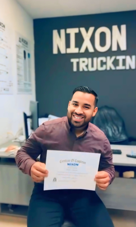 Graduate with CDL certificate