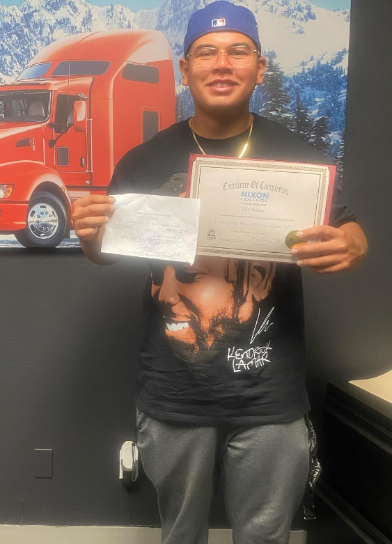 Graduate - CDL graduate from Nixon Trucking School
